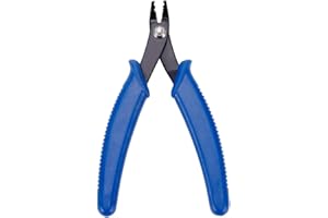 PH PandaHall 45# Pince Bijoux en Acier Outils Pinces a Sertir pour les Perles a Sertir, Bleu Royal, 130x65x10.5mm