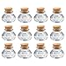 Produktbild Gläschen für Gastgeschenke Hochzeit - 40 ml Korkengläser für DIY Geschenke für die Hochzeitgäste 12 Stück Set mit Herz-Anhänger