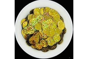 VIXDA 8mm 10mm 12mm 15mm 20mm 25mm 30mm 40mm Paillettes Rondes Plates en PVC Paillettes à Coudre Accessoires d'artisanat de Mariage avec 1 Trou latéral