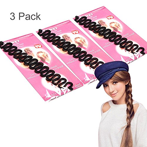 Travelmall 3pcs Girl Ladies Fashion Hair Styling Clip DIY French Hair Braiding Tool Hair Braider Twist Roller Magic Wonder Holder Clip (3 peice)