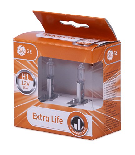 GE General Electric H1 12V 55W Halogen Extra Life 2er Set 50310DPU P14,5s in der GE box