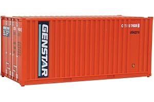 CORNERSTONE Walthers SceneMaster GENSTAR Maqueta, Color ['Naranja', 'Azul', 'Blanco'], HO Scale Model 20' Foot Container (WM. K. Walthers Inc. 949-8003)