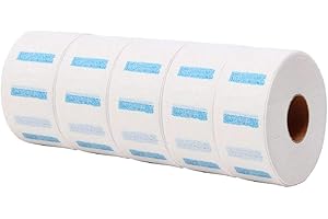 Leevia 5 Rolls Barber Neck Tape Disposable Neck Protection Paper Strips, Hairdressing Collar Stretchy Neck Covering Paper Towel for Barber Salon Hairdressing Hair Styling Tools