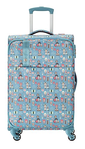 Preisvergleich Produktbild Travelite Lil’Ledy Buntes Reisegepäck / Rucksack / Kindertrolley / Handtasche / Reisekoffer, Weichschale, Hartschale, in Kawaii Optik, 66 cm, 70 l, türkis
