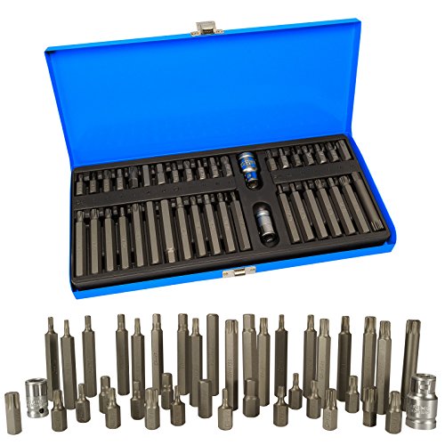 Haskyy Jeu de clé à douille Torx à embouts de 40 pièces//?: Torx T20 T25 T30 T40 T45 T50 T55?: M5 M6 M8 M10 M12////à six pans creux/inbuss?: 4 5 6 7 8 10 12 mm