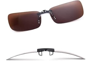 LUFF Spolaryzowane okulary przeciwsłoneczne, uniseks, klips na receptę, dobry klips do krótkowzroczności, do aktywności na świeżym powietrzu, jazdy samochodem, wędkowania