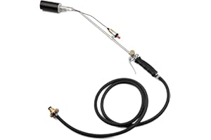 SHUAIGUO Brûleur de mauvaises herbes à torche au propane avec interrupteur d'allumage électronique u 6,6 pieds pour la fonte des neiges sur glace Pelouse Jardin Ferme Industrie Soudage Noir