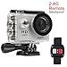 Price comparison product image Sports Action Camera Waterproof Wrist Remote - Full 1080p HD Wifi Sports Cam - Carrying Case - 2 inch Screen - Head Strap - 20 Accessories Included - Silver