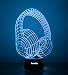 Produktbild lovoin 3D ILLUSION LED Nacht Licht Schreibtisch Raum Lampe, 7 Farben wechseln, Touch Schalter, USB Ladekabel, Geschenk für Kinder Familie Freunde und Home Dekoration