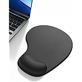 Ergonomic Anti-Slip Base Mouse Pad with ErgoPad Wrist Support, Table Pad Black