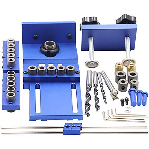 Preisvergleich Produktbild YAMEIJIA Holzbearbeitungswerkzeug-Set Holzzapfen-Locher-Kombination Dreifach-Lochsuchgerät Holzbearbeitungs-Lochsäge Carpenter Kit