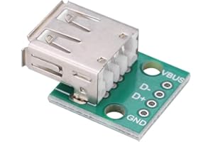 ‎KEENSO Sprzęgło USB żeńskie, 10 sztuk USB Typ A Gniazdo żeńskie 2,54mm Adapter Złącze DIP