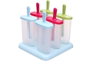 Twshiny Ice Lolly Moulds Detachable DIY Frozen Ice Cream Pop Molds Ice Lolly Maker Set BPA Free with Base