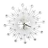 Reloj de Pared Plateado, Moderno sin Marco Reloj de Pared con Hierro Reloj...