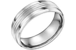 Willis Judd Mens Ring Titanium Ring for Man In Wooden Gift Box 8mm Wedding Band Engagement Ring Comfort Fit