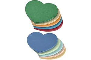 NHQZ NHQ Moderationskarten,100 Stück Herz-Papierausschnitte,Papierherzen,Klassenzimmer Dekoration,Blanko Buntes Bastelpapier zum Schneiden für Pinnwand Kinderdekoration DIY Bastelprojekt