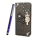 Produktbild Handytasche A9 Handyhülle Samsung Galaxy A9 2018 Hülle Case Glitzer Strass Eule Muster Leder Tasche Flipcase Cover Silikon Schutzhülle Skin Ständer Klapphülle Schale Bumper Magnet Ledertasche-Grau