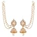 Dancing Girl White Pearl Metal Jhumki Earrings For Women RS.399.00