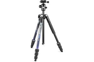 Manfrotto Element MII in Alluminio, Treppiede Fotocamera con Testa a Sfera, Borsa Inclusa, per Reflex, Mirrorless, Compatte – Ideale per Viaggi, Vlogging e Content Creation – Blu