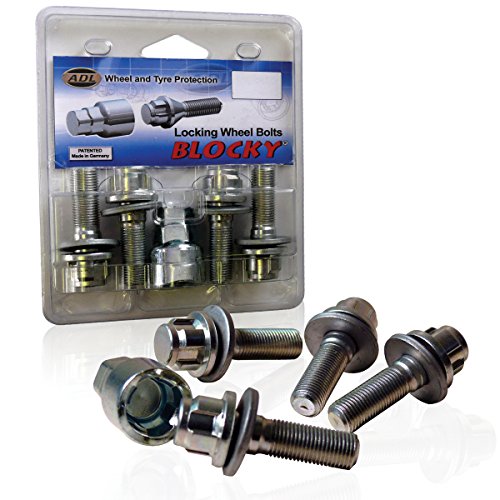 Blocky BL B123 Tornillos para Ruedas M12 x 1,50, Cónicos 60°, con 23 mm Longitud de la Rosca