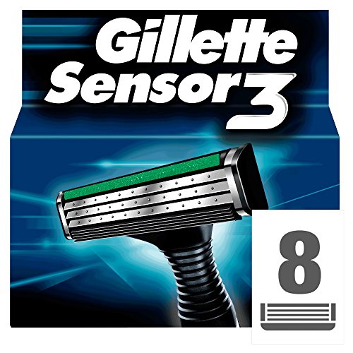 GILLETTE Sensor3 Set de 8 Lames de Rasoir pour Homme