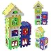 Fusino 24Pcs Children Puzzle Inserted Plastic Building Blocks Assembled Blocks for Kindergarten Kids Preschool Toys