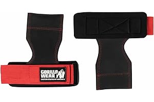 GORILLA WEAR Impugnature di Sollevamento Nero/Rosso