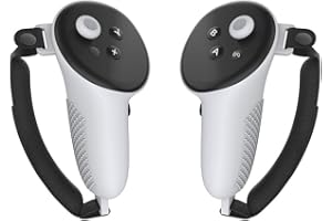 BeisDirect VR Controller Griffe Abdeckung für Meta Quest 3, Silikon-Griffabdeckung für Meta Quest 3 Zubehör Anti-Wurf-Griff Schutzhülle mit verstellbarer Handschlaufe (weiß)