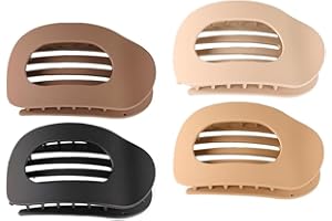 TSUOUKL 4 Stück Haarklammern für Damen, Französisches Haarspangen Damen, Starker Halt Seitliche Haarklammern,Flach Sicherer Halt Innenzähne Haar Krallen