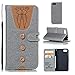 Produktbild Sony Xperia XZ4 Compact Hülle, Leder Tasche Handyhülle Flip Wallet Schutzhülle für Sony Xperia XZ4 Compact mit Ständer und Kartenfächer/Magnetverschluss #Q (Grau)