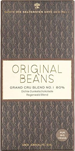 Original Beans, Grand Cru Blend No.1, 80% dark chocolate bar