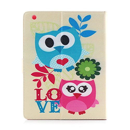 iPad 2 iPad 3 iPad 4 Hülle, Deenor Two owls Pattern PU Leder Abdeckung Stand Flip Schutzhülle Hülle für Apple iPad 2 iPad 3 iPad 4. (Two owls) - 3
