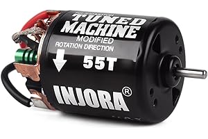 INJORA RC Moteur 540 Brossé Imperméable Moteur pour 1/10 RC Crawler Axial VS4-10 Redcat Gen 8 7 Pro Enduro SCX10 Pro TRX4 D90 MST CC01(55T)