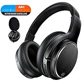 Active Noise Cancelling Bluetooth Headphones, Chaobai Headset Over Ear with Hi-Fi Deep Bass Sound, 50 Hours Music Playback Time, Mic, Wireless Wired Mode, for Phones PC TV Tablets