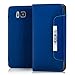 Produktbild Saxonia. Flip Case Tasche für Samsung Galaxy Alpha Hülle Schutzhülle mit Kartenfach Blau