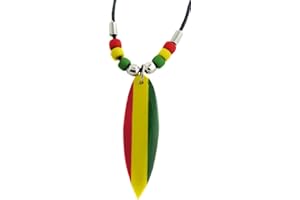TOPT RASTA collier femme homme Planche De Surf drapeau jamaique rasta reggae