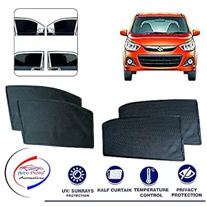 Auto Pearl Z Black Window Plug-in Half Sun Shades Car Curtain for - Alto K10 Set of 4 Pcs