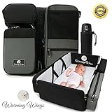 Cómodo moisés para dormir:El moisés con alas SmartNest funciona como una cama silenciosa y oscura para que tu hijo se acueste y duerma bien durante la hora de la siesta.
