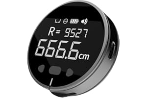 QUMOX Cinta métrica digital con ruedas, con pantalla LCD, recargable, para largas distancias, para diámetros planos y curvos