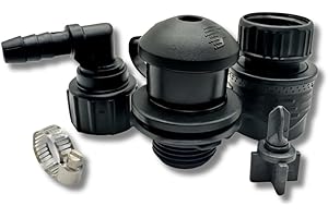 Flush-M Kit de rinçage à Connexion Rapide pour Moteurs de Bateau Mercury, Suzuki, Yamaha & Honda - Adaptateur de rinçage Marin - Joint de Capot et Tuyau Rouge - Nylon rempli de Verre et écurie aux UV