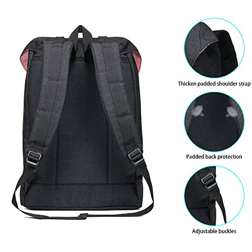 Lässiger Daypacks, KAUKKO 16 Zoll Laptop Outdoor Rucksäcke für 14″ Notebook Schüler Backpacks Schultaschen für Wandern/ Reisen/ Camping - 3