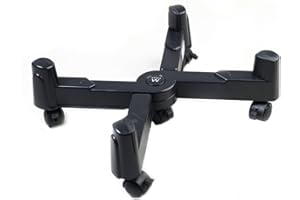 EWENT Soporte Ajustable para CPU con Ruedas, Ancho hasta 25 cm, Capacidad de Carga 25 kg, con Ruedas bloqueables, Color Negro - EW1292
