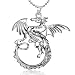 YELLOW CHIMES Dragon on the wall Stainless Steel Pendant for Boys and Men by YELLOW CHIMES RS.350.00