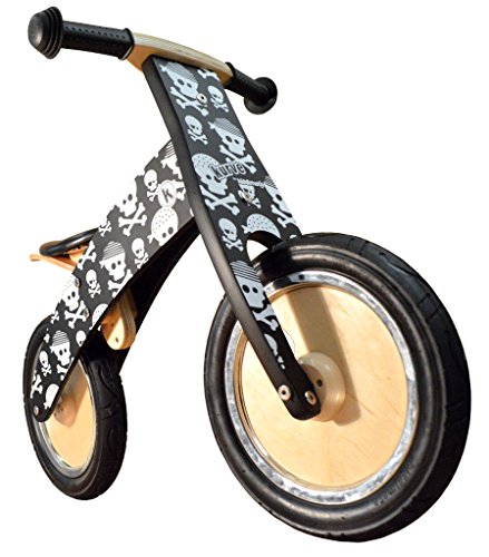 Preisvergleich Produktbild kiddimoto 2kur622 - Premium Laufrad Skullz, Pirat verstellbar für 3-6 Jahre