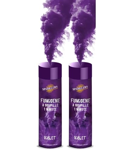 PLANETE FUMIGENE Lot De 5 Fumigènes à Main 1 Minute Rouge - Déclenchement Goupille, Fumée Dense 60 Secondes - Catégorie F1