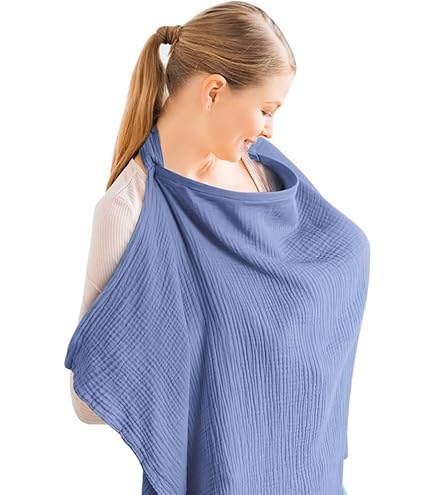 Copertura per allattamento al seno, in morbido cotone, per mamma, con cinghia regolabile, copertura per allattamento al seno, multiuso, per seggiolino