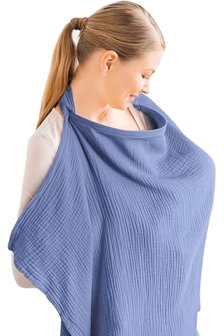 Copertura Per Allattamento In Cotone - Grembiule Traspirante E Regolabile Per Mamme In Viaggio - Foto 11