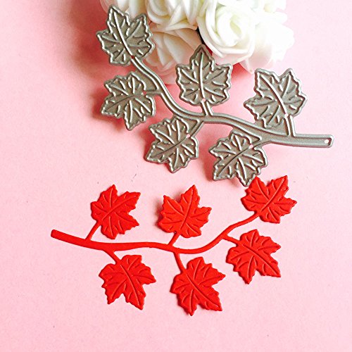 LianLe Stanzschablonen Metall Schneiden Schablonen für DIY Scrapbooking Album Papier Karten Sammelalbum Dekor (Ahornblatt) - 6