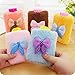 2 Packs Fluffy Bow Knot Mini Hot Water Bottles (Color May Vary)