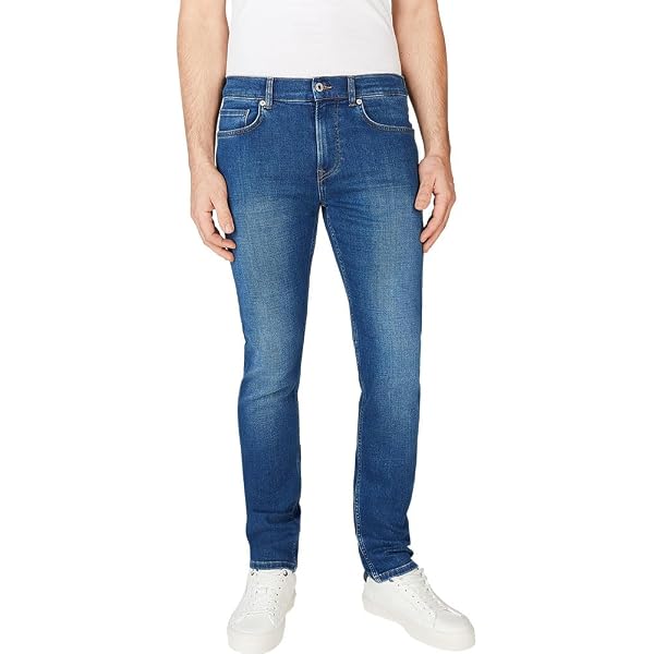 Jean Slim Homme Pepe Jeans Hatch - Taille 34/32 - Noir Délavé Clair - 99% Coton, 1% élasthanne - Neuf Avec étiquettes